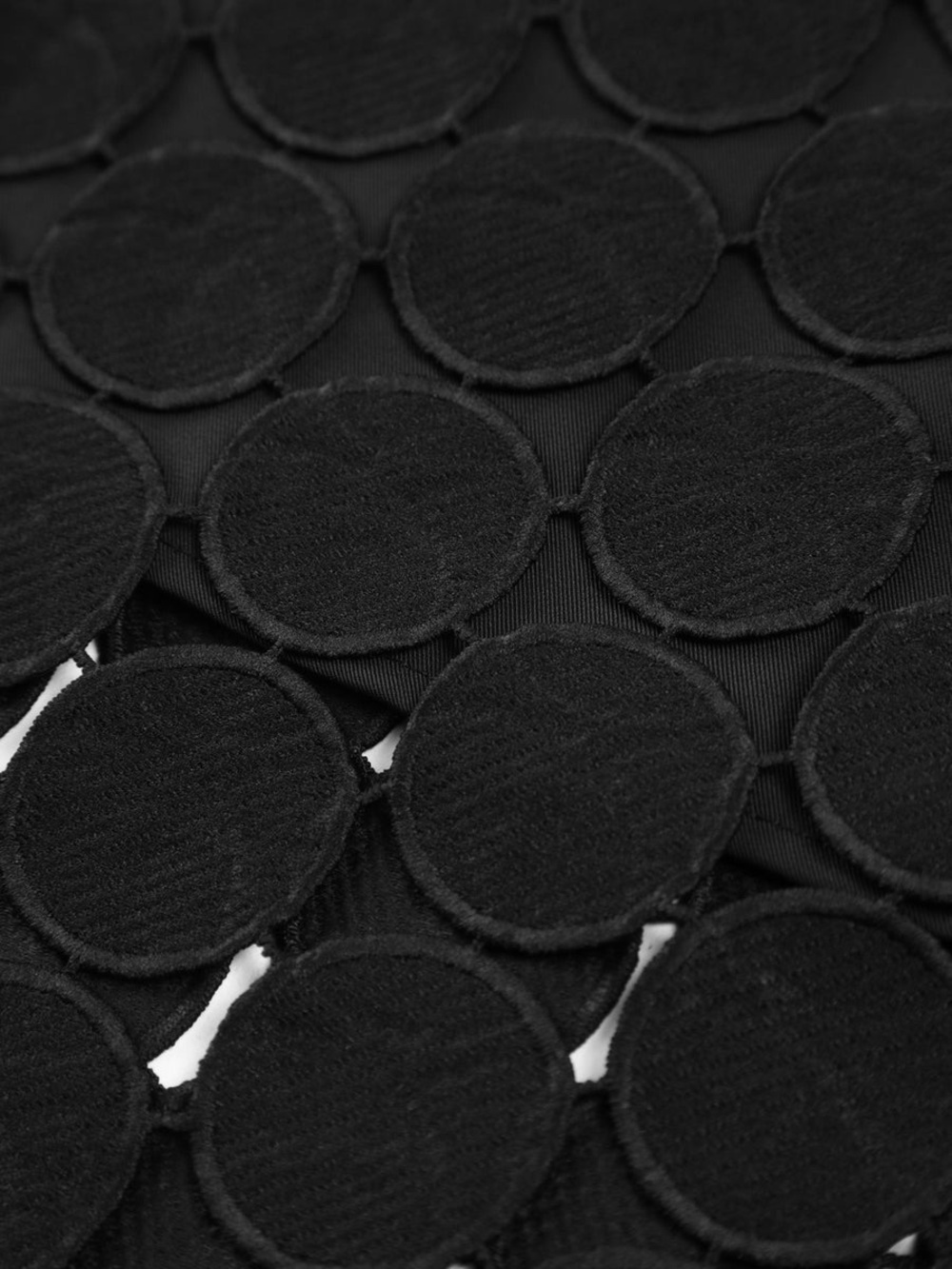 Commense Laser Cut Multi Circle Double Layered Skirt - Picture 3 of 6
